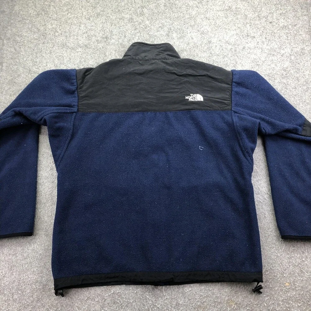 The North Face Jacket Mens Medium Blue Black Fleece Full Zip Denali Outdoor